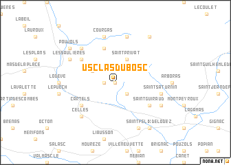 map of Usclas-du-Bosc