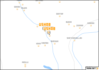 map of Ūshāb