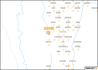 map of Ushai