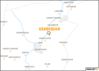 map of Ushakovka