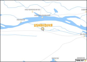 map of Ushakovka