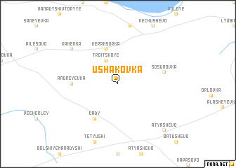 map of Ushakovka