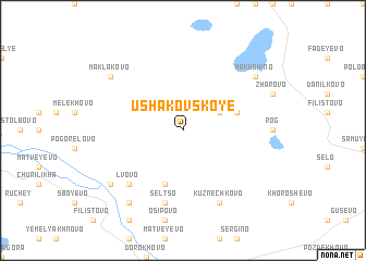 map of Ushakovskoye