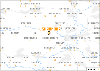 map of Ushaw Moor