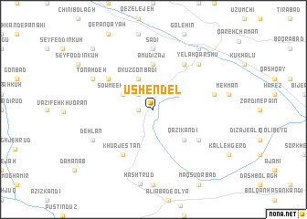 map of Ūshendel