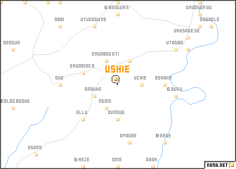 map of Ushie