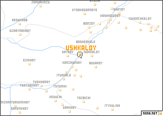 map of Ushkaloy