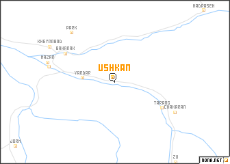 map of Ūshkān