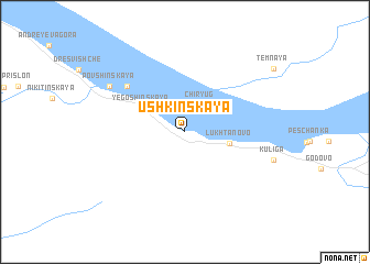 map of Ushkinskaya