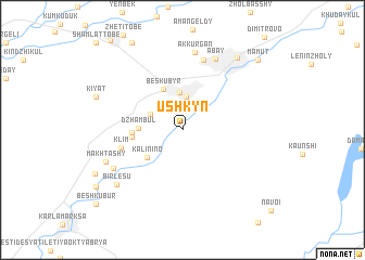 map of Ushkyn