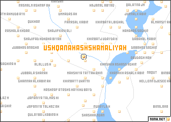 map of Ush Qanah ash Shamālīyah