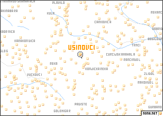 map of Ušinovci