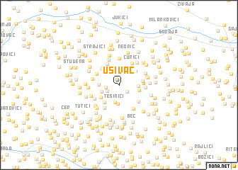 map of Ušivac