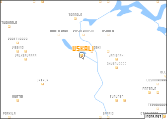 map of Uskali