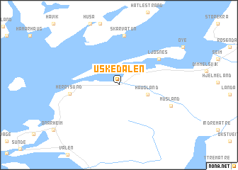 map of Uskedalen