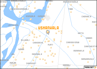 map of Usmānwāla