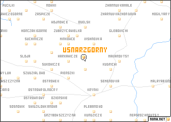 map of Usnarz Górny