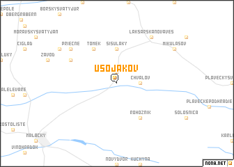 map of U Sojákov