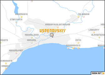 map of Uspenovskiy