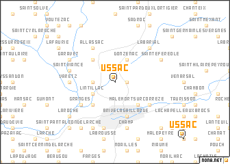 map of Ussac