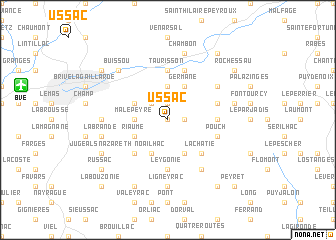 map of Ussac