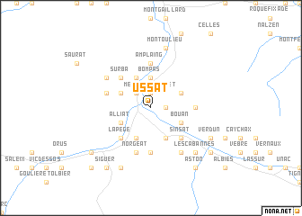 map of Ussat