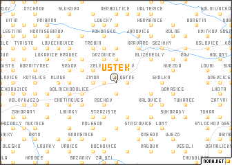 map of Úštěk