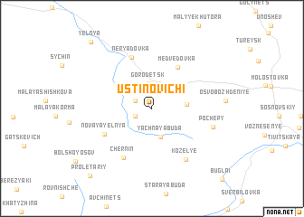 map of Ustinovichi