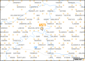 map of Ústí