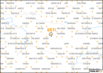 map of Ústí