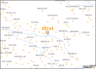 map of Ustje