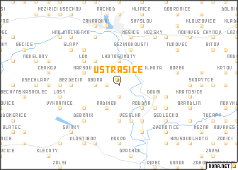 map of Ústrašice