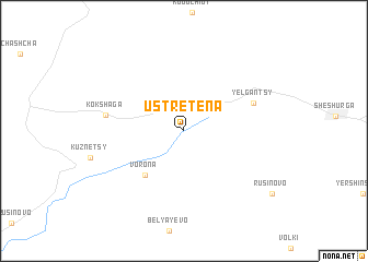 map of Ustretena