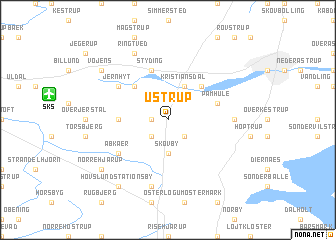 map of Ustrup