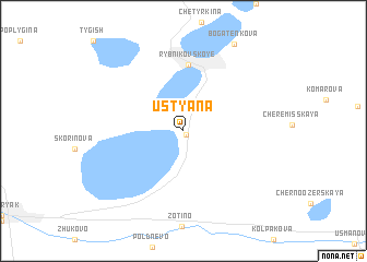 map of (( Ust\