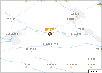 map of Ustʼye