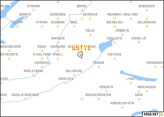 map of Ustʼye