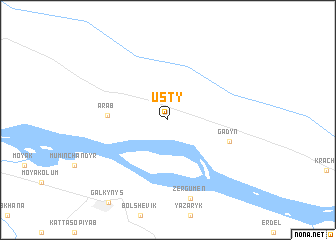 map of Usty