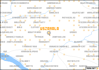 map of Usza Mała
