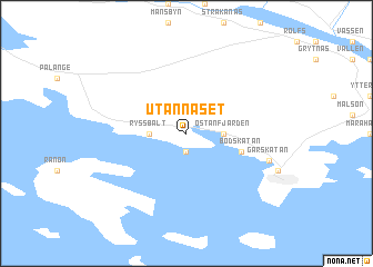 map of Utannäset
