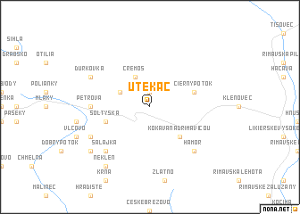 map of Utekáč