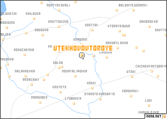 map of Utekhovo Vtoroye