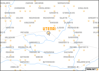 map of Utėnai