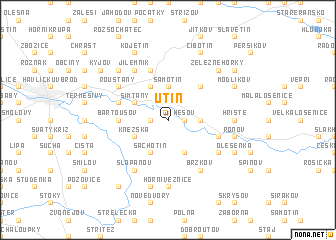 map of Utín