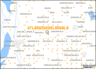 map of Utla Punu Khelānwāla