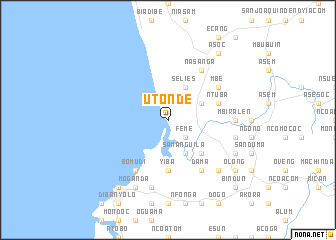 map of Utonde