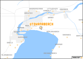 map of Utowana Beach
