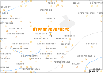 map of Utrennyaya Zarya