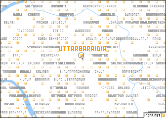 map of Uttar Bāraidia