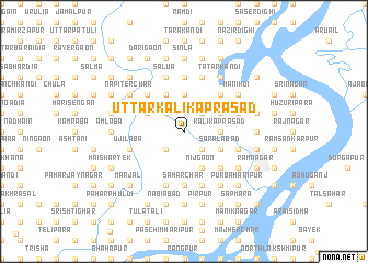 map of Uttar Kālikāprasād